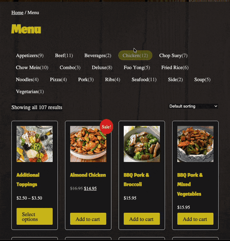 Live Category Filter for WooCommerce screenshot 1